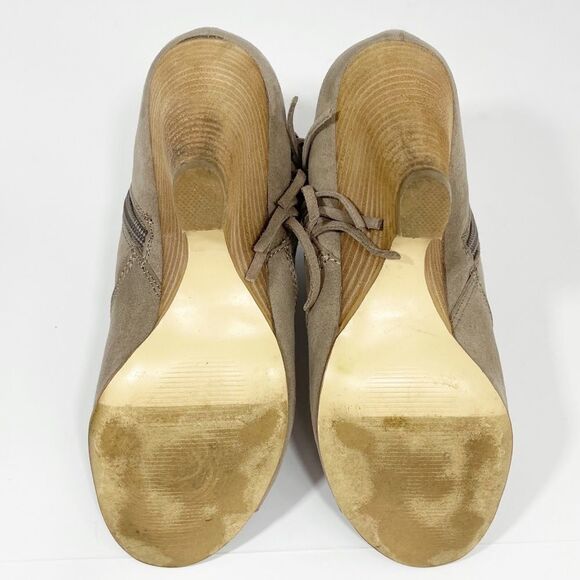 Carlos Santana Suede Peep Toe Bootie with Fringe - Picture 7 of 7